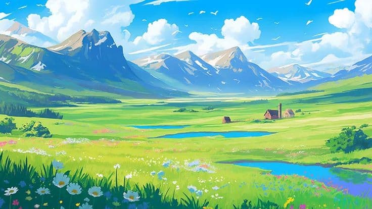 Nature aesthetic footer background